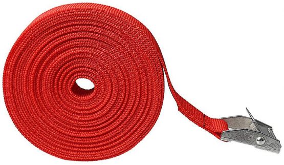 Lashing Strap SAIYU Adjustable Ratchet Tie Down Straps Heavy Duty Tension Belts Cargo Straps with Quick Release Cam for Trucks Bicycle Boat Car Luggage Strap (Red and Black, 4 Pack, 5M*25mm) - Image 4