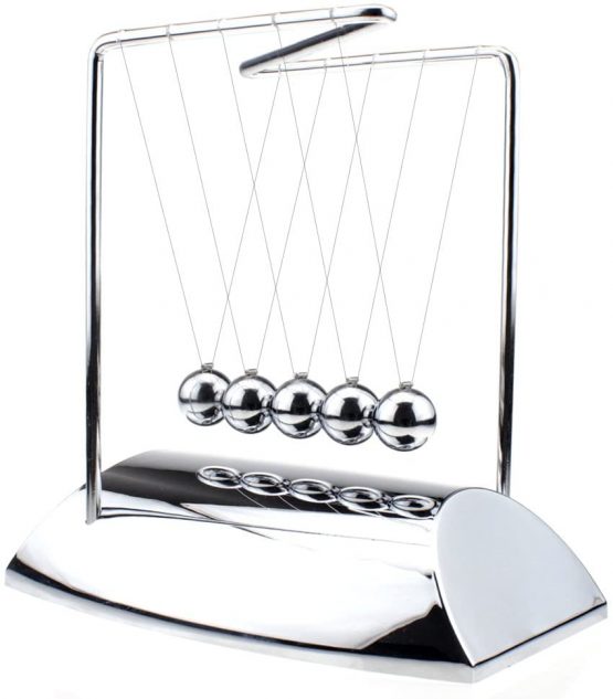 Chofit Newtons Cradle Balance Balls,Relieve Stress Desk Educational Decoration Z-Shaped Newton Pendulum