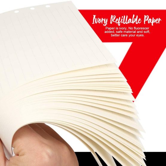 FANDAMEI 4 Packs A5 Refills Paper - 360Pages/ 180 Sheets 6 Hole Punched Paper, Filofax Clipbook A5 Refills Inserts Paper, Refillable Notebook Planner Lined Paper for Organiser Refills in Office School - Image 4