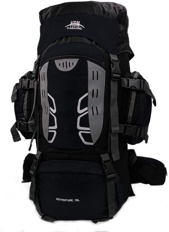 Mooedcoe 75L Large Hiking Backpack Outdoor Sports Water-Resistant Travel Daypack Mountaineering Climbing Trekking Camping Rucksack with Rain Cover