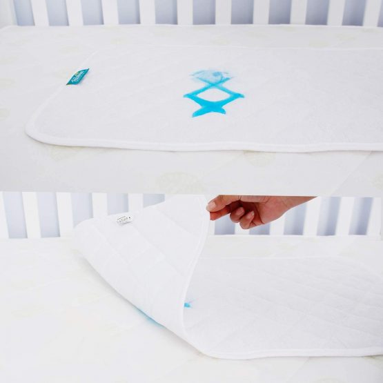 Waterproof Changing Mat Liners Quilted, Pack of 3, Baby Skin Friendly Bamboo Terry, Diaper Changing Liners, Larger in 28” x 15” - Image 2