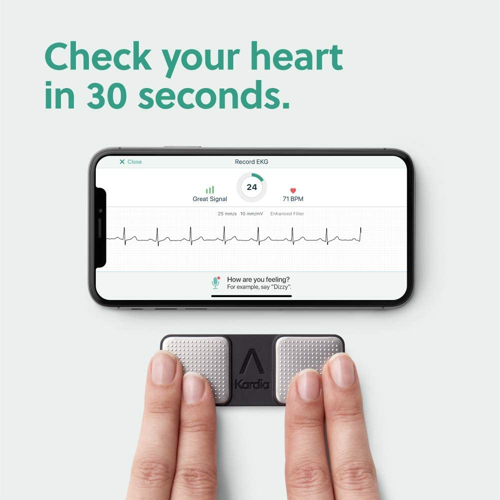 KardiaMobile 1-Lead Personal ECG Heart Rate Monitor, Record ECGs at Home, Detects Atrial Fibrillation, Trusted by the NHS - Image 2