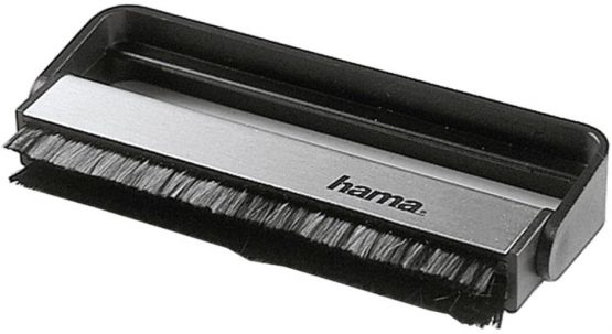 Hama 181422 | Carbon Fibre Brush for Cleaning Vinyl Records / LPs, Silver