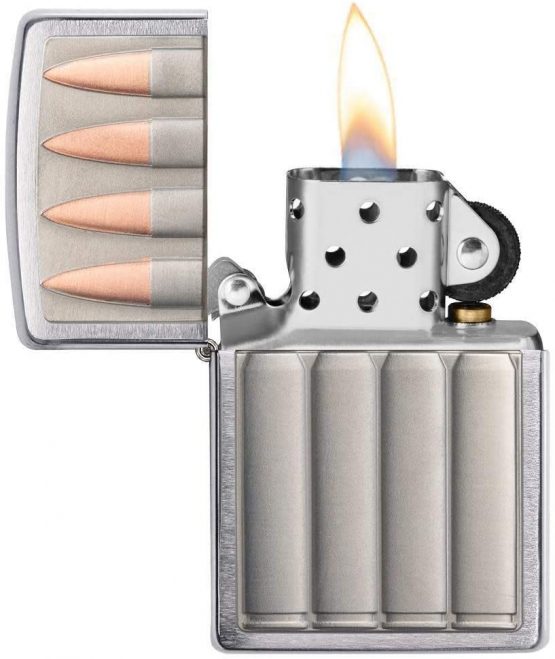 Zippo Unisex's Bullets Windproof Lighter, Chrome, Regular - Image 3