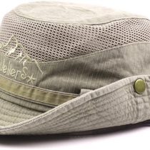 THENICE Unisex Cotton Sun Cap Outdoor Bucket Mesh Boonie Hat