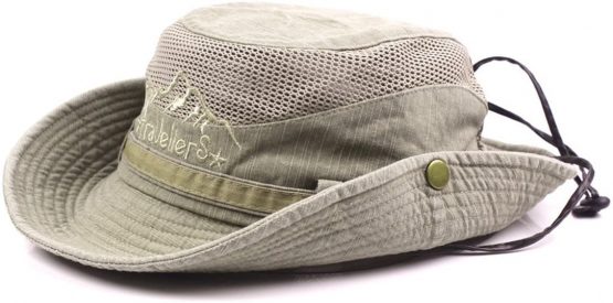 THENICE Unisex Cotton Sun Cap Outdoor Bucket Mesh Boonie Hat