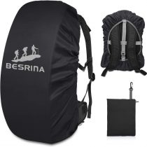 Besrina Backpack Rain Cover (15-90L),Upgraded Non-Slip Cross Buckle Strap & Reflective Waterproof Rucksack Cover for Hiking Camping Traveling Cycling