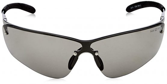 Bolle SILPSF Glasses Metal Frame with Tipgrip PC Anti-Scratch and Fog Lens, Smoke - Image 2