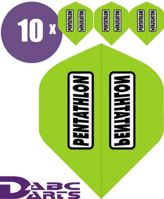 ABC Darts Unisex - Adult Pentathlon Classic Dart Flights Green Lime Classic - Image 2