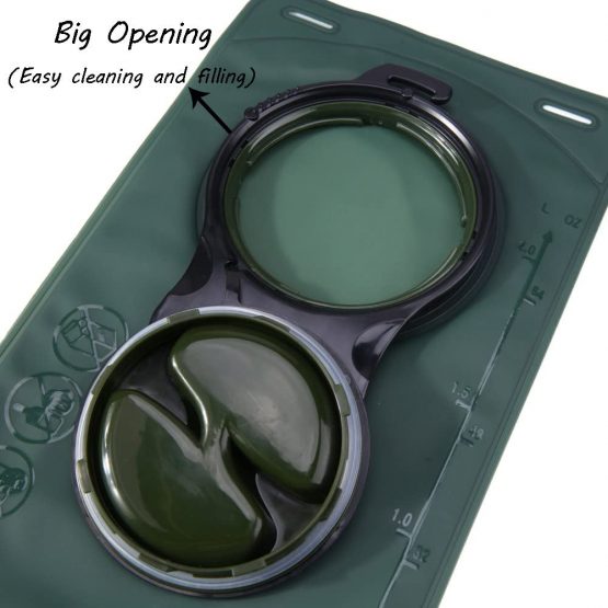 Water Hydration Bladder for Backpack Outdoor Sports Running Cycling Hiking Climbing Green BPA Free FDA Approved Water Bag Pack (3L) - Image 3