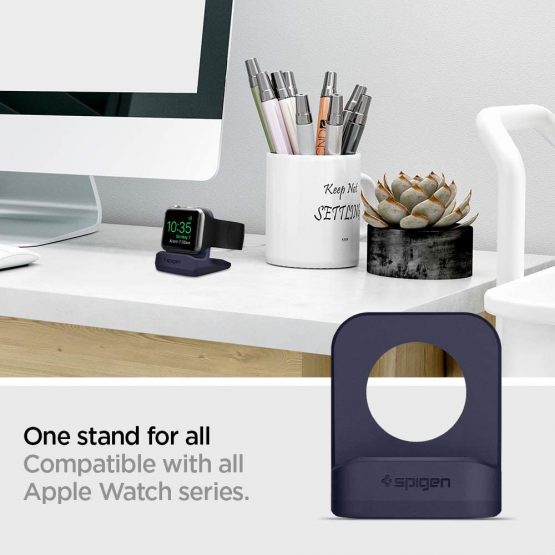 Spigen S350 Designed for Apple Watch Stand for 45mm/44mm/40mm Series 7/6/SE/5/4 and 42mm/38mm Series 3/2/1 - Midnight Blue - Image 3
