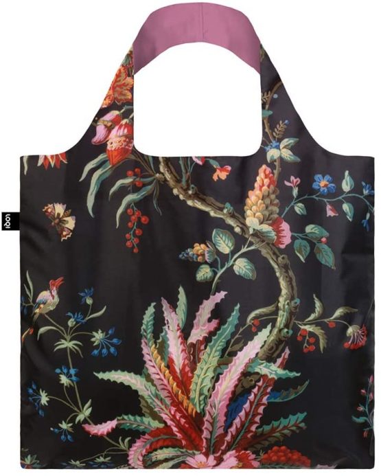 LOQI MAD Arabesque Bag Travel Tote, 50 cm, 15 liters, Black (Arabesque), MAD