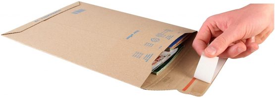 Blake Purely Packaging 280 x 200 mm Corrugated Envelopes Plastic Free Recycled Peel & Seal Tamper Evident (PCE19) Brown Kraft - Pack of 100 - Image 2