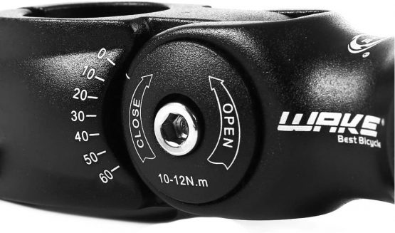 FOMTOR Adjustable Bike Stem 31.8mm 0~60 Degree WAKE Adjustable Handlebar Stem MTB Stem for Mountain Bike Road MTB (31.8mm x 90mm,Black) - Image 3