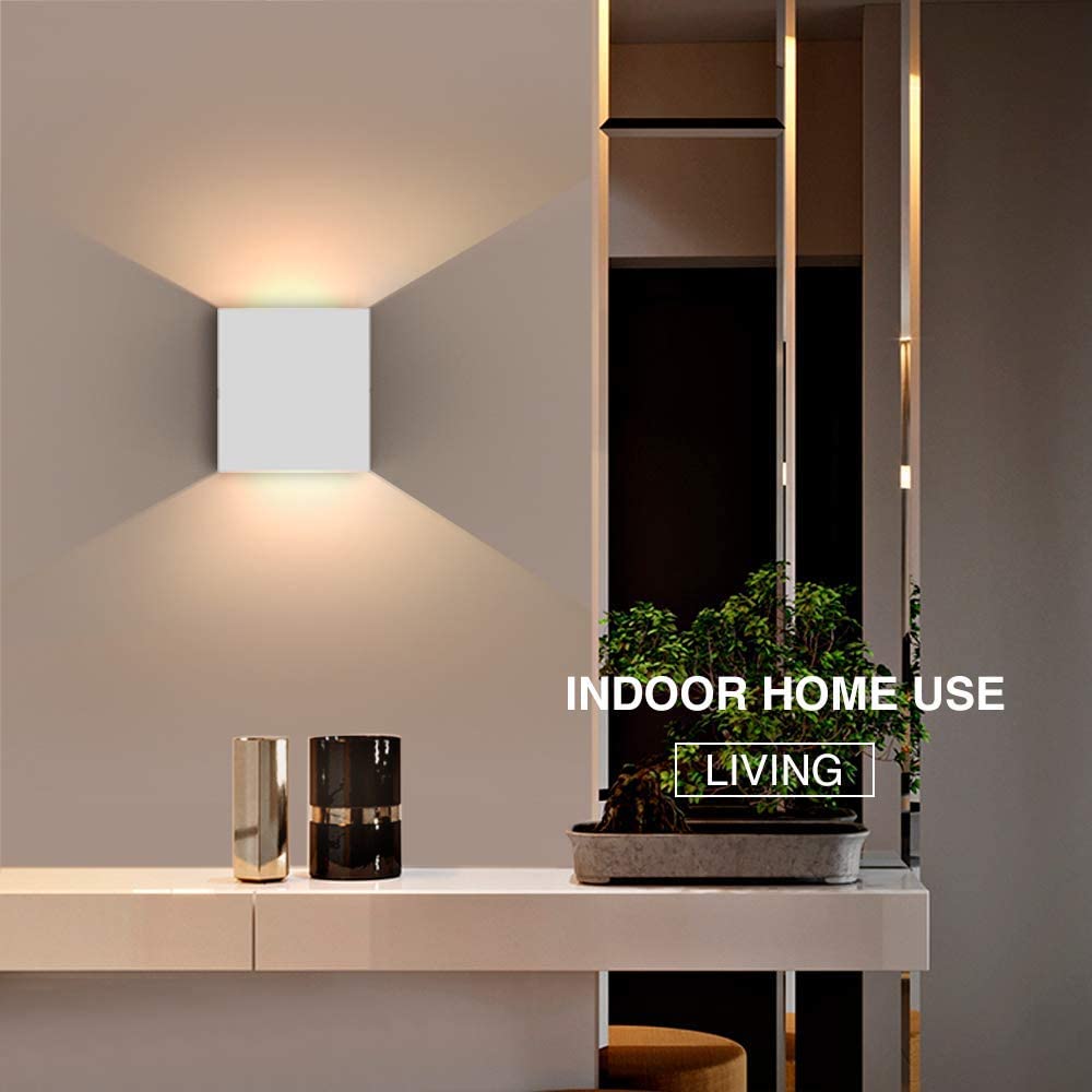 OOWOLF 2 Pcs LED Wall Lights Indoor 6W Modern Aluminum Modern Wall Wash Light for Living Room Bedroom Hallway, Warm White - Image 3