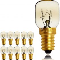 TIANFAN SES E14 Screw Cap Pygmy Lamps 25W 300 Degree Microwave/Oven Rated Light Bulbs Salt Lamp Bulb (10)