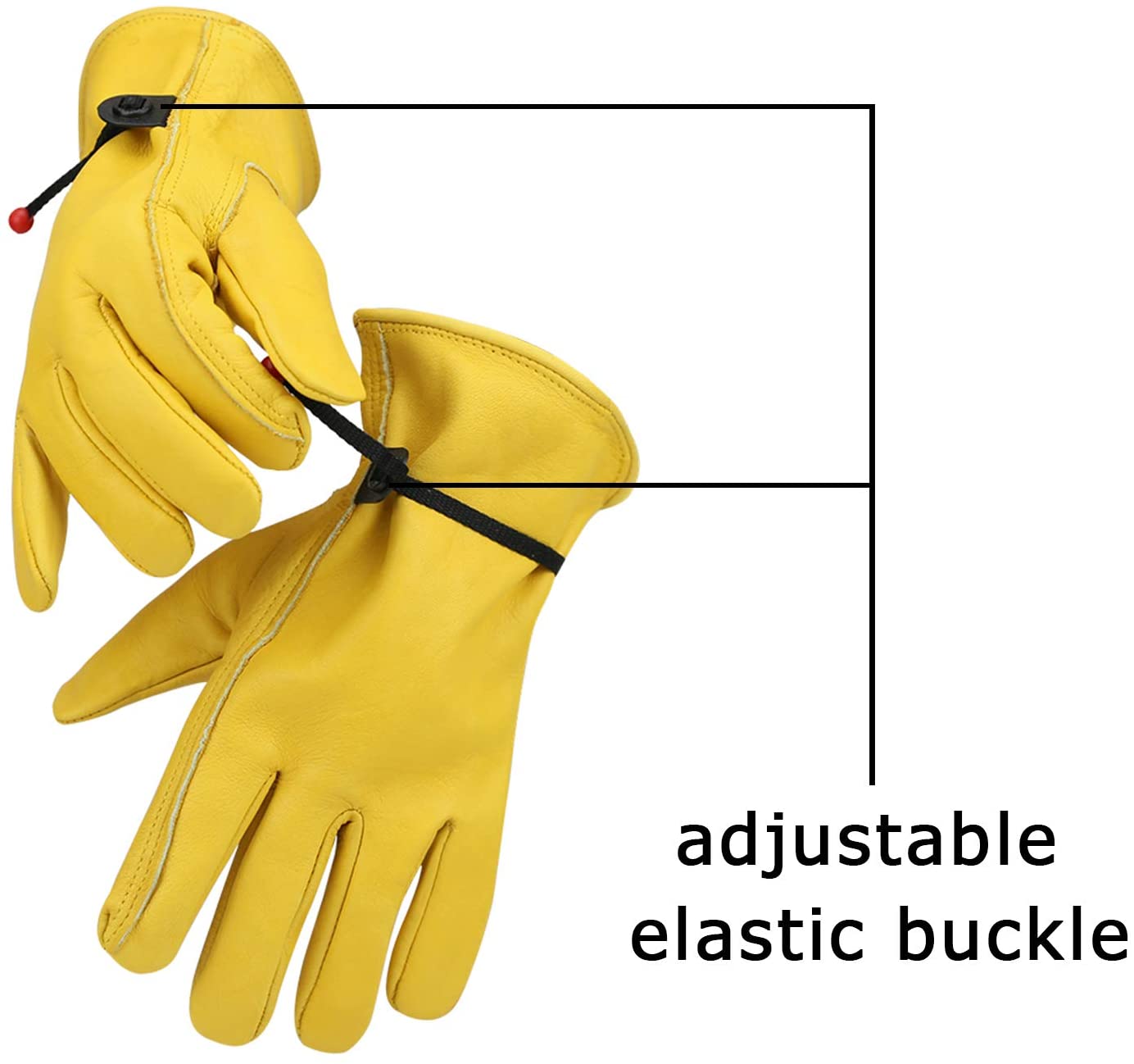 OLSON DEEPAK Leather Working Gloves for Gardening,Thornproof Gardening Gloves for Men and Women,Heavy Duty Leather Work Gloves Men(Large) - Image 3