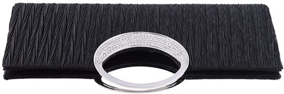 Tskybag Womens Tote Bag Ladies Crystal Diamante Clutch Purse Bridal Wedding Evening Party Handbag Black White Silver Wallet - Image 4