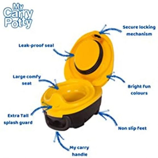 My Carry Potty - Bumble Bee Travel Potty, Award-Winning Portable Toddler Toilet Seat for Kids to Take Everywhere - Image 4