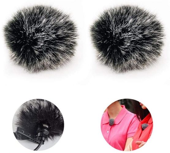 Lavalier Wind Muff 2 Pack Lapel Microphone Windscreen Muff Outdoor Furry Lav Windscreen Windproof Wind Screen (0.5cm) - Image 4