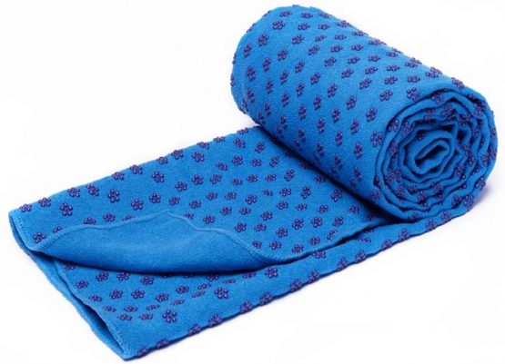 Yoga Mat Towels With Mesh Carrying Bag, Quick Dry Non Slip Dot Grip Bikram Pilates Towel, Extra Long (185 x 62 cm, 73" x 24")