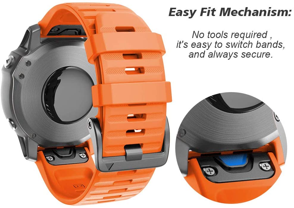 NotoCity for Garmin Fenix 6 Pro/6 Strap, Quickfit 22mm for Garmin Fenix 5/7/7 Pro/5 Plus/8/E 47mm Strap - Image 4