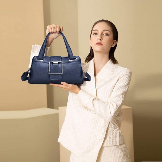 NICOLE & DORIS Women Handbags Handbags for Ladies Fashion Handbag Crossbody Bags Women Retro Handbag PU Leather Dark Blue - Image 2