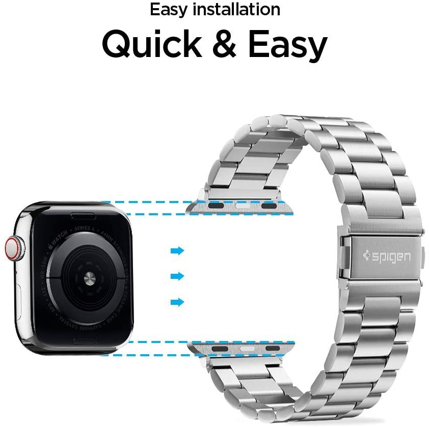 Spigen Modern Fit Stainless Steel Metal Band Strap Compatible with Apple Watch Ultra 3/2/1 (49mm) - Image 3