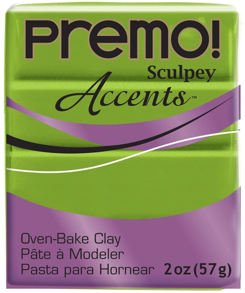 Sculpey Premo Pate Polymère, Green Pearl, 2 oz