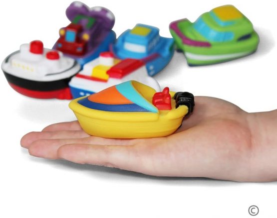JUNSHEN Bath Toys Floating Bath Boat Toys(6PCS),Baby Soft Bath Time Toys,Bathtub Learning Bathtub Pool Toys and Soft Bath Toys for Toddlers - Image 2