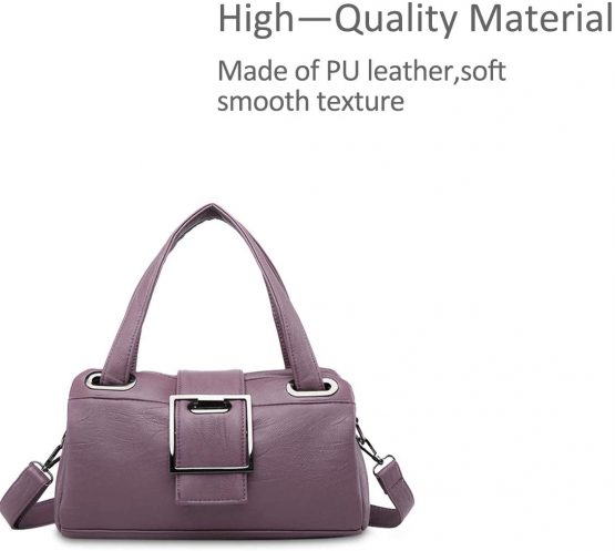 NICOLE & DORIS Women Handbags Handbags for Ladies Fashion Handbag Crossbody Bags Women Retro Handbag PU Leather Purple - Image 3