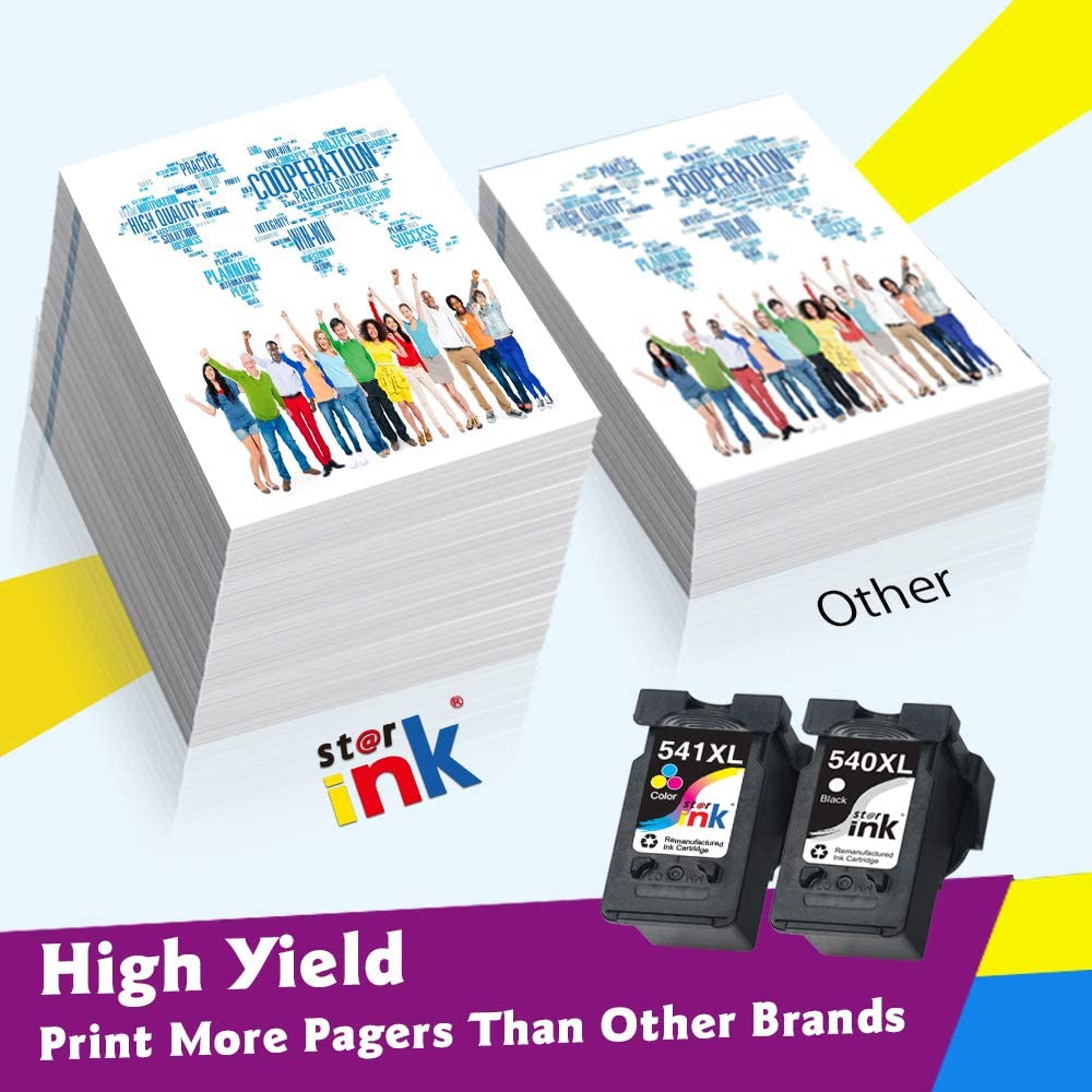 540XL 541XL Ink Cartridges Twin Pack High Yield Replacement for Canon 540 541 Ink Cartridges - Image 4