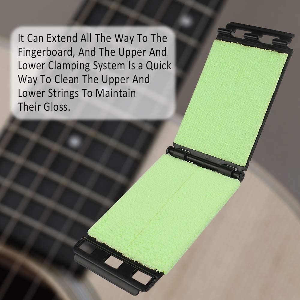 2 Pack Dual Guitar String Cleaner for Guitar Bass and Ukulele, Used for Cleaning String and Fretboard - Image 2
