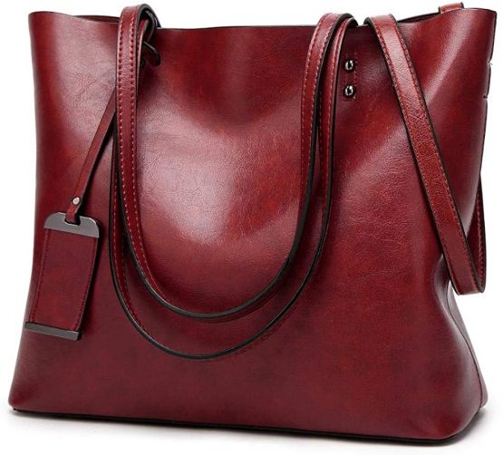 Womens Soft PU Leather Handbags Large Capacity Retro Vintage Top-Handle Casual Tote Shoulder Bags, Tote Bag Handbags for Women