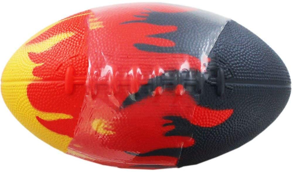 KandyToys Soft play Rugby Ball, Yellow, Red and Blue, 1