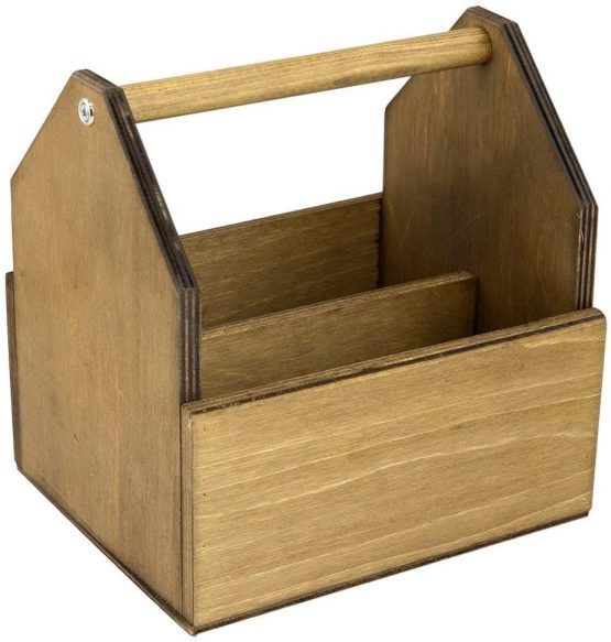 Chalkboards UK WC981 Condiment Holder for Bar and Table Tops, oak, Brown, 18.5 x 15.5 x 20 cm - Image 4