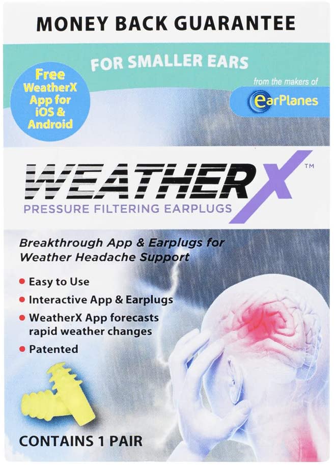 WeatherX Migraine Prevention Pressure Filtering Earplugs for Shifts in