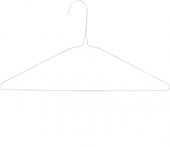 HANGERWORLD 50 Metal 41cm 13 Gauge White Wire Remat Clothes Garment Trouser Bar Hangers. - Image 4