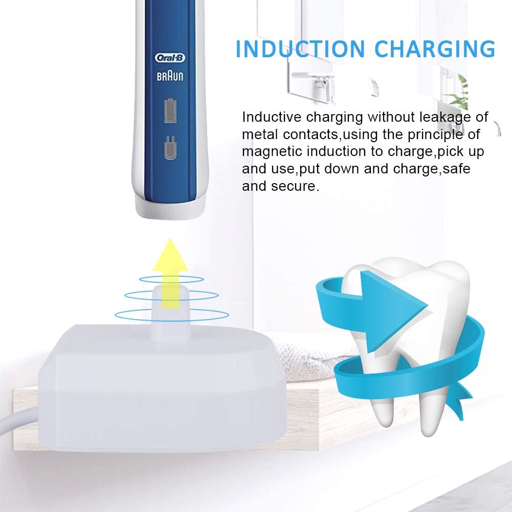 HSYTEK Charger For Oral B Toothbrush, Inductive Charger Fits Most Braun ...