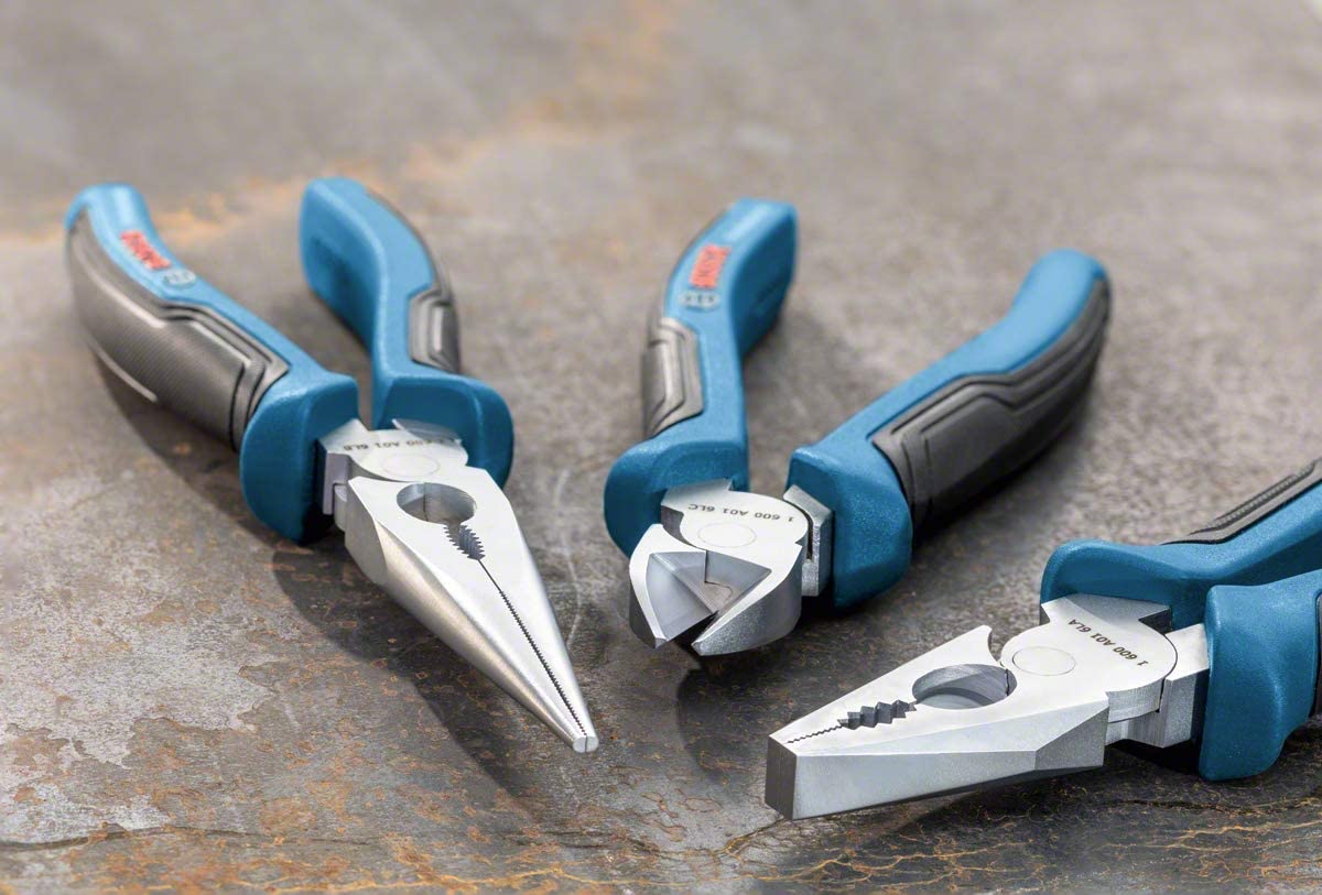 Bosch Professional three-part pliers set (combination pliers, needle-nose pliers and side cutters, with L-BOXX inlay) - Image 2