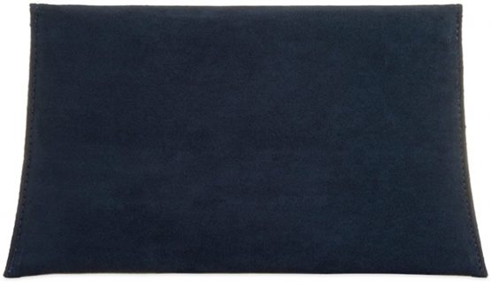 Navy Blue Envelope Clutch Bag, Faux Suede Evening Bag, Ladies Purple Possum Shoulder Bag, Prom Wedding Handbag - Image 2
