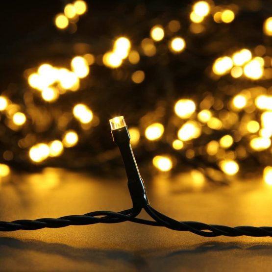 Fairy Lights, Syhonic 30M 200LED Waterproof Fairy String Lights Long LED Outdoor Garden Lights Christmas Lights Lighting 8 Operation Modes for Patio Party Wedding Yard Trees Home - Warm White - Image 3