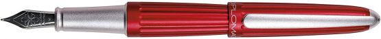 DIPLOMAT - Aero - Fountain Pen in Stainless Steel - Fine - Burned Red - Resistant and Elegant - High End - 5 Years Warranty