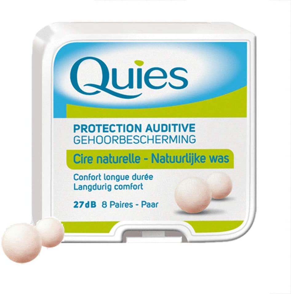 Caswell-Massey Quies Earplug Natural Wax, 8-works, 2 count (Pack of 8)