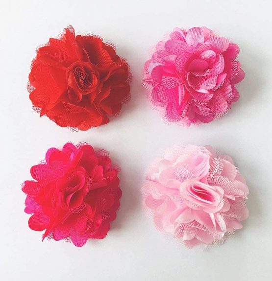 BIPY 4pcs 5cm Pinks Female Dogs Collars Flowers Charms Slides Flowers Bows For Cat Puppy Small Medium Dog Grooming Accessory - Image 4