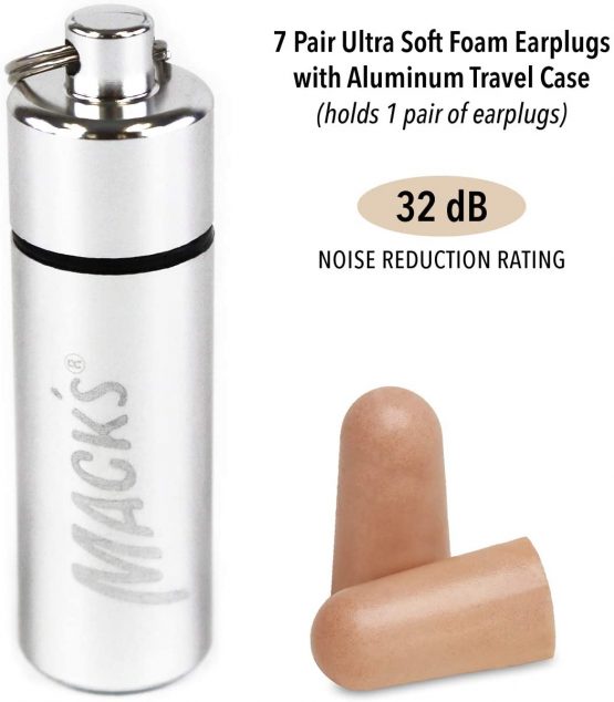 Mack's Ultra Ear Plugs 7 pairs with free travel case - Beige - Image 2