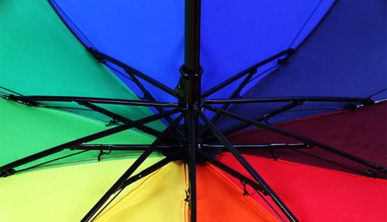 HorBous Triple folding umbrella for Rainy and Sunny Days Rainbow Umbrella 10 Rib Wind Resistant Steel Frame 10 colors umbrella cloth - Image 4