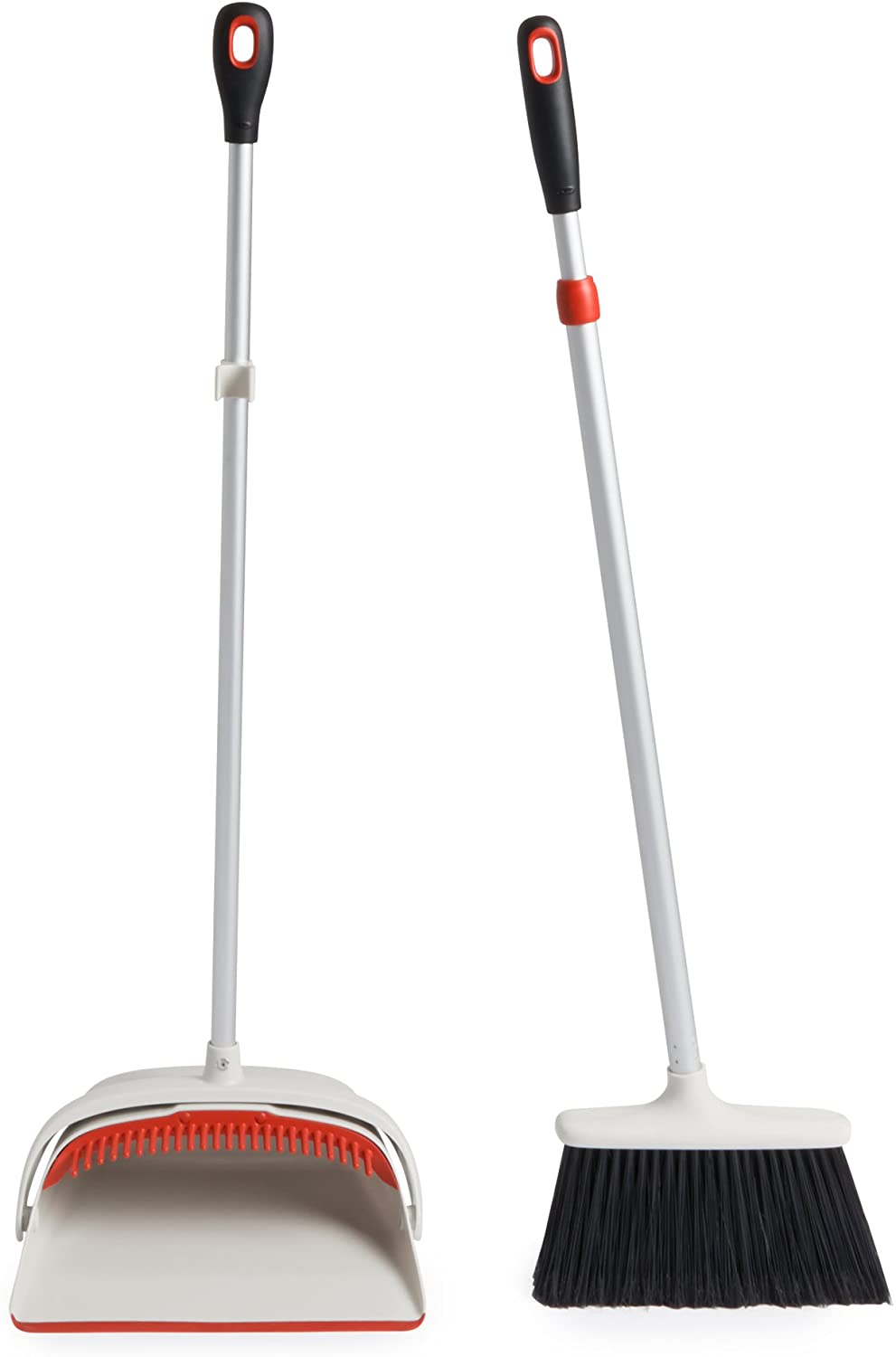 OXO Good Grips Large Sweep Set including Extendable Broom, White/Black, Ausziehbarer Besen