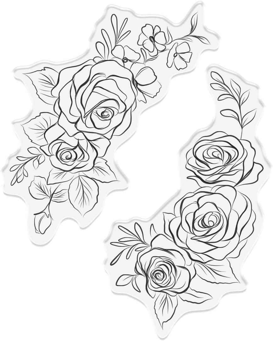 Sara Signature Garden of Love-Foil Die and Stamp Set-Embellished Frame, Silver, One Size - Image 3