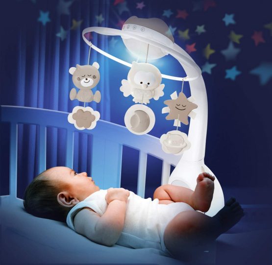 INFANTINO 3 in 1 Projector Musical Mobile - Convertible mobile, table and cot light and projector, with wake up mode to simulate daylight, complete with 6 melodies and 4 nature sounds - Image 4